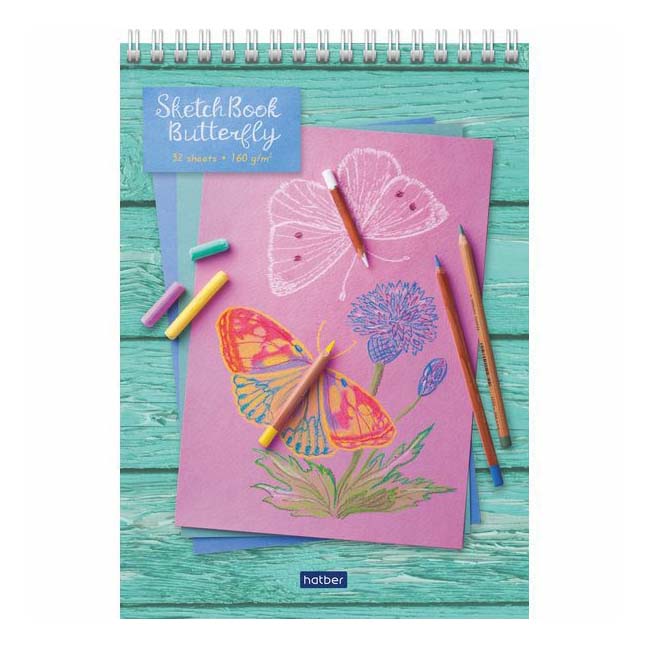 

Блокнот Hatber SketchBook Butterfly 32 листа