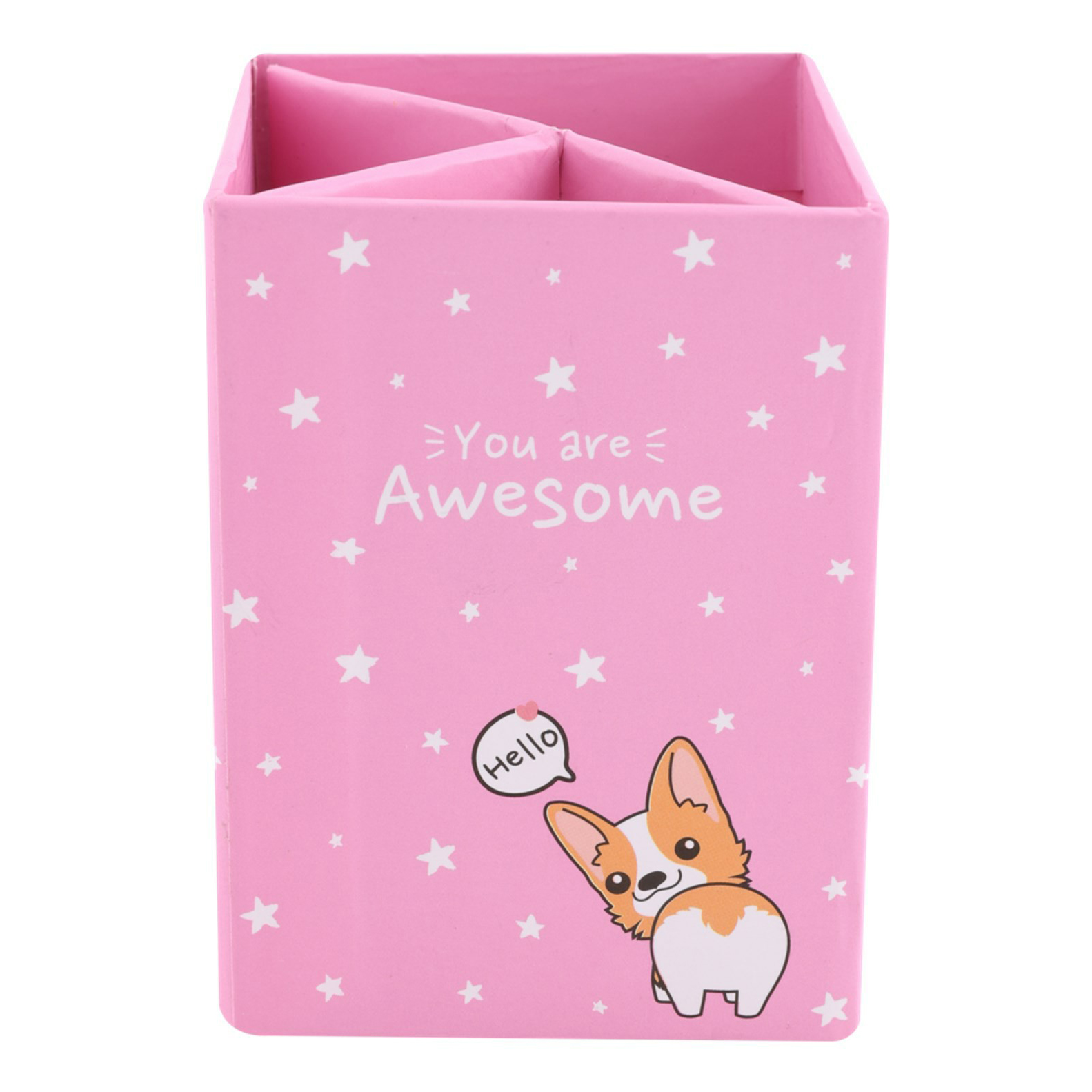 

Подставка-стакан Лента Kids Corgi для канцелярии квадратная в ассортименте