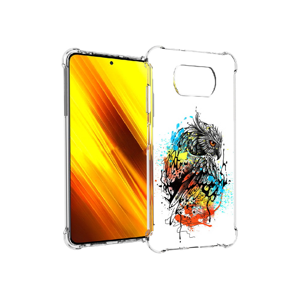 

Чехол MyPads Tocco для Xiaomi Poco X3 Творческая сова (PT154881.262.170), Прозрачный, Tocco