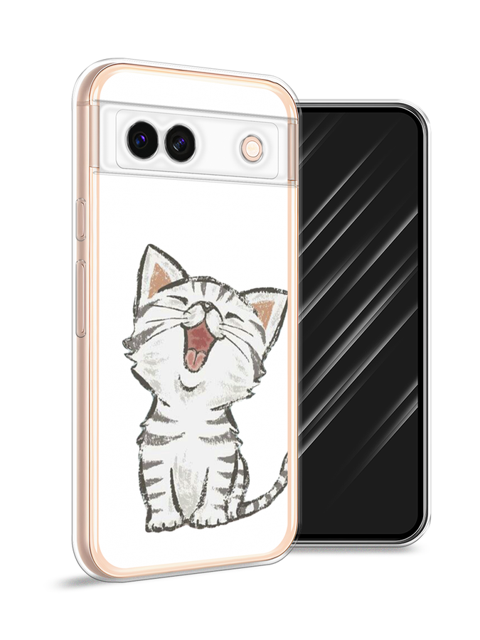 

Чехол Awog на Google Pixel 8A "Котенок рисованный", Серый;белый, 271750-1