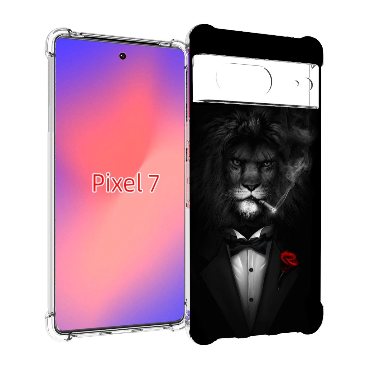 

Чехол Mypads Лев-В-Темноте-С-Сигаретой Мужской Для Google Pixel 7, Прозрачный, Tocco