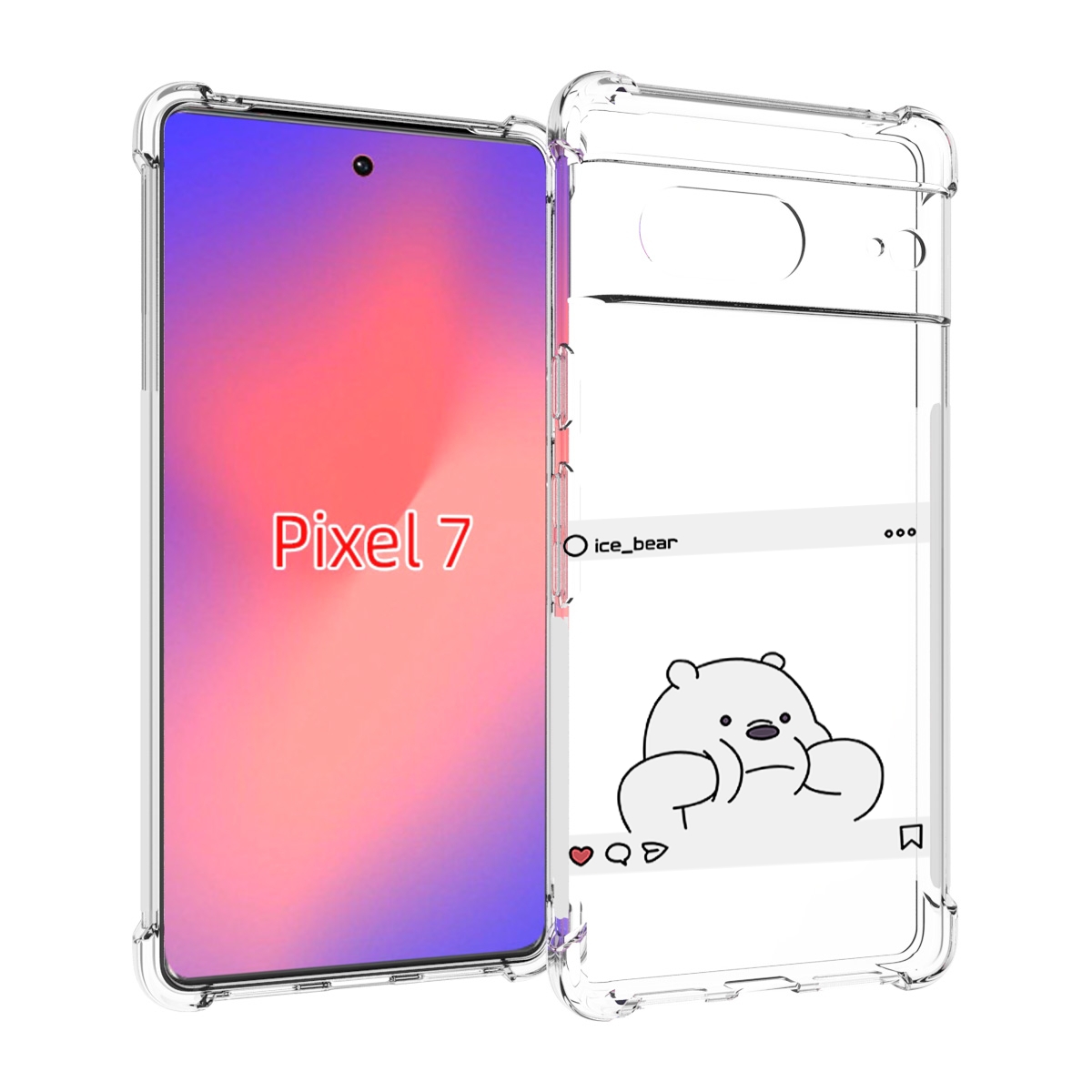

Чехол Mypads Ледяной-Медведь Для Google Pixel 7, Прозрачный, Tocco