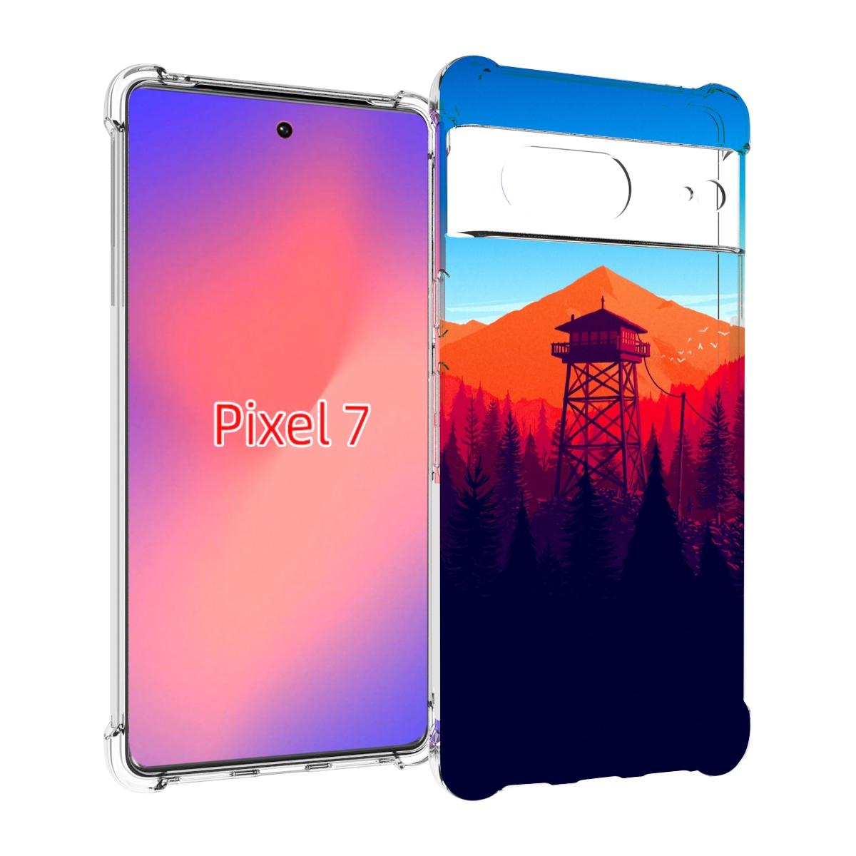 

Чехол Mypads Лес С Оранжевыми Горами Для Google Pixel 7, Прозрачный, Tocco
