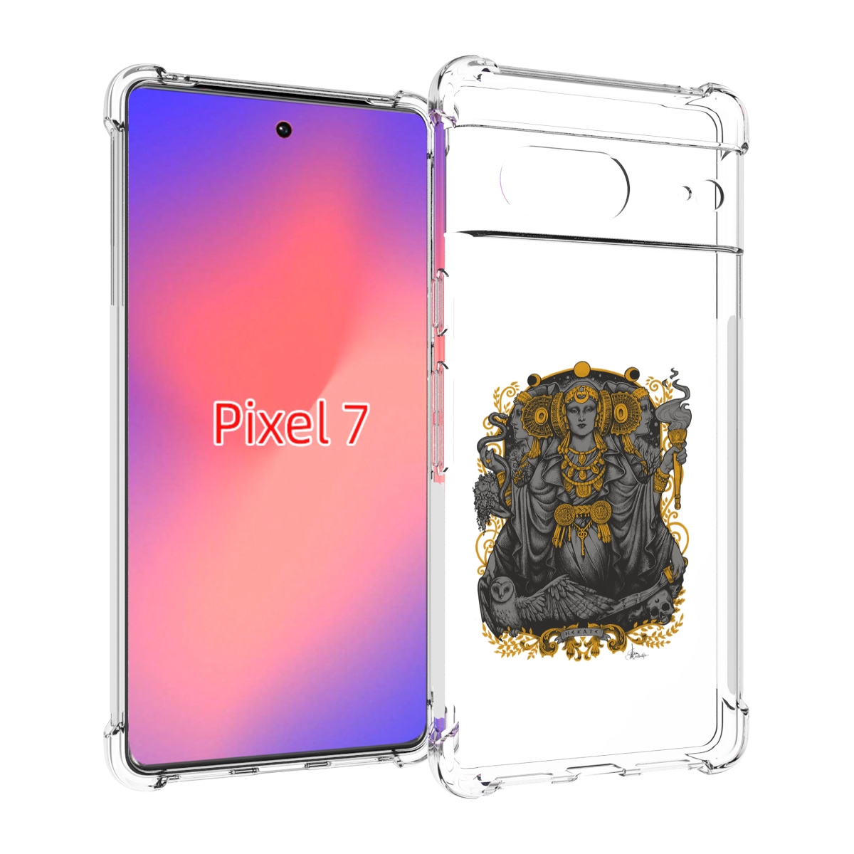 

Чехол Mypads Божество С Золотыми Элементами Для Google Pixel 7, Прозрачный, Tocco