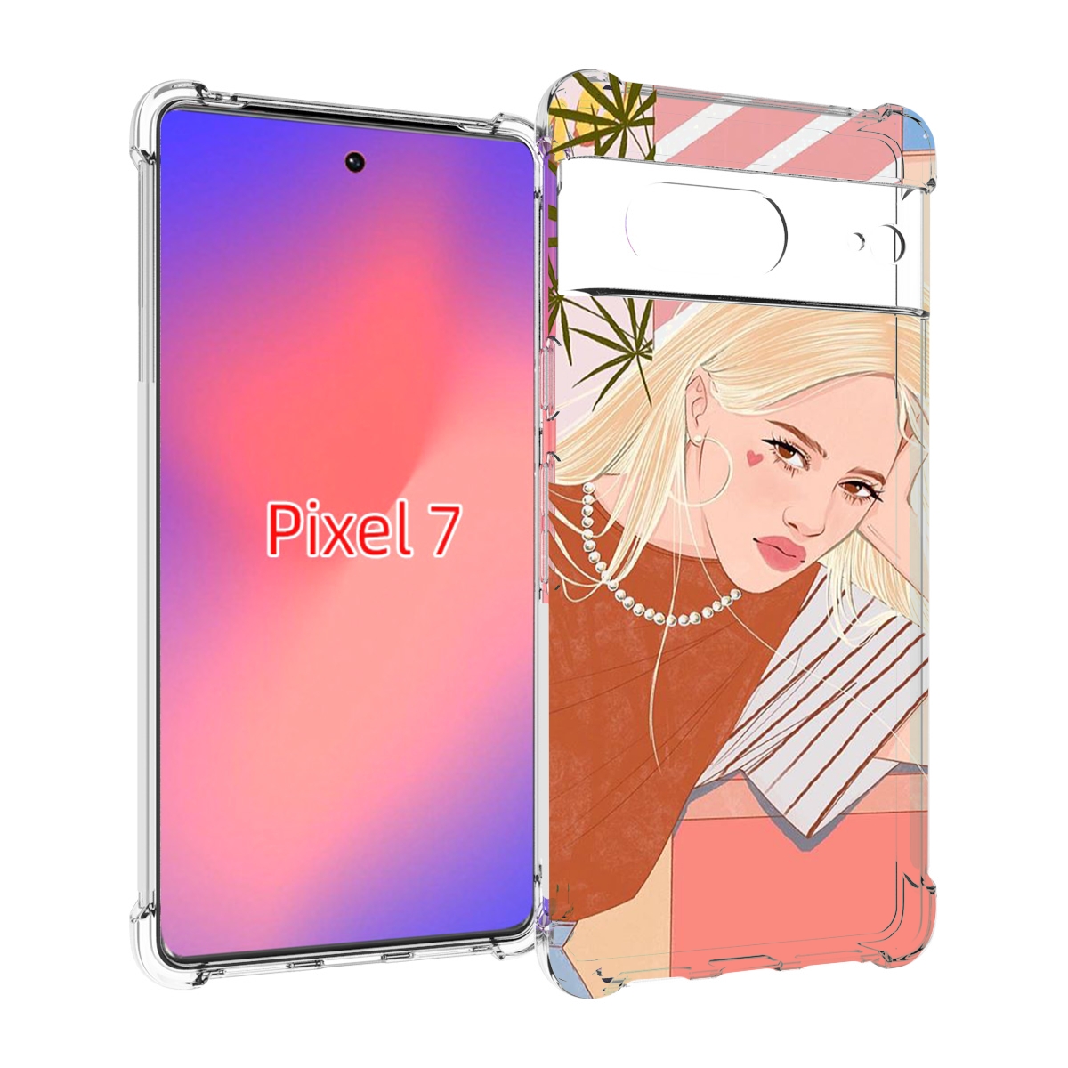 

Чехол Mypads Летняя-Девочка Женский Для Google Pixel 7, Прозрачный, Tocco