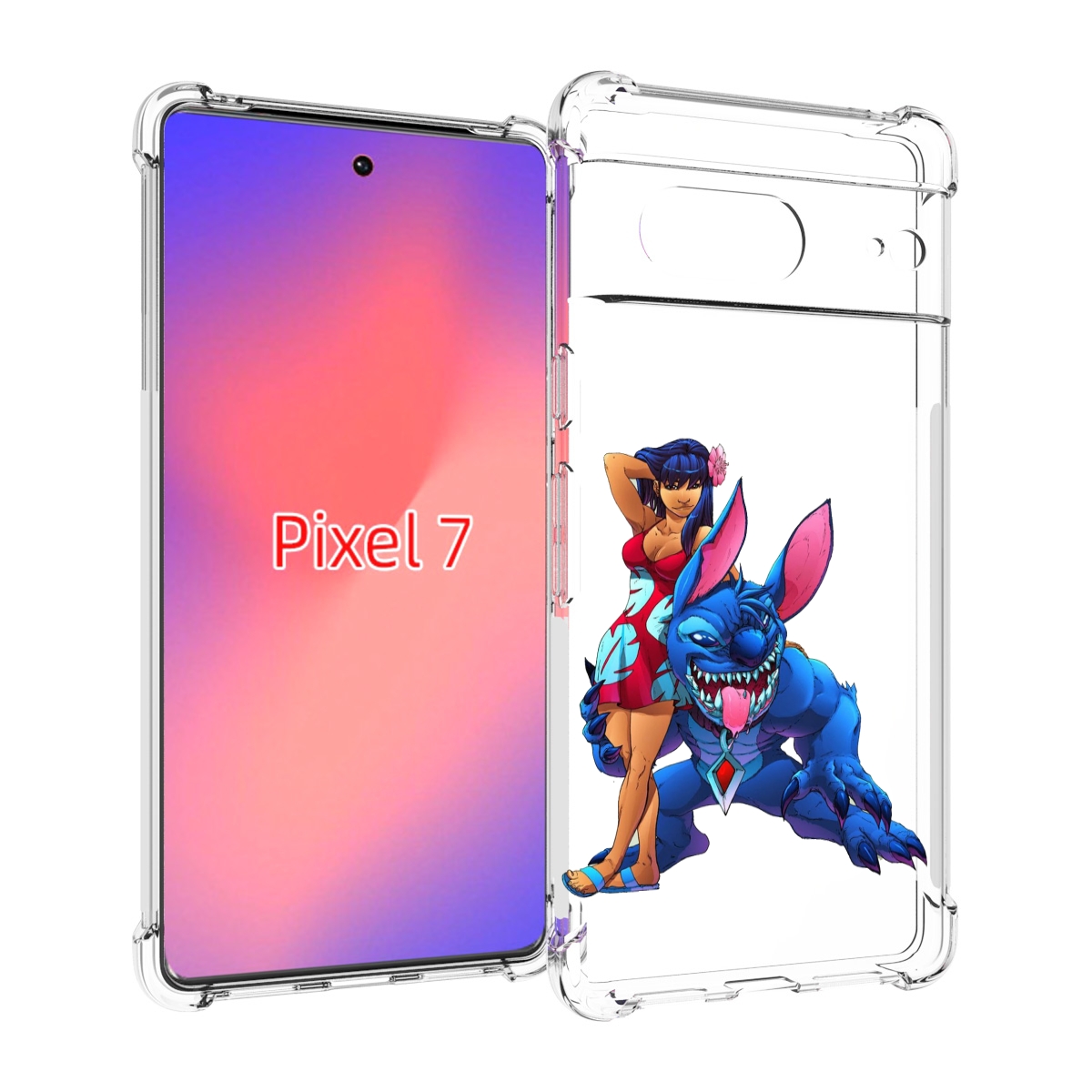 

Чехол Mypads Лило И Накаченный Стич Детский Для Google Pixel 7, Прозрачный, Tocco