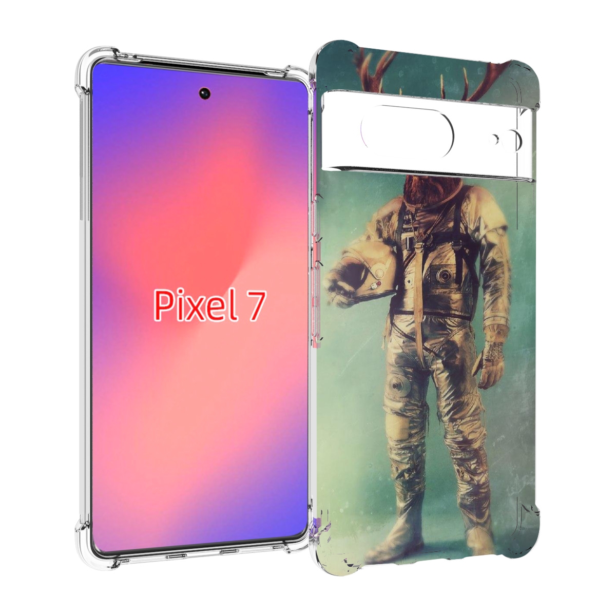 

Чехол Mypads Лось Космонавт Для Google Pixel 7, Прозрачный, Tocco