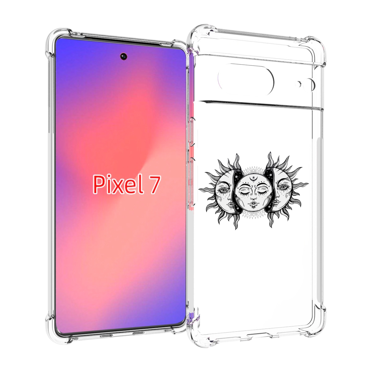 

Чехол Mypads Луна-В-Солнце Для Google Pixel 7, Прозрачный, Tocco