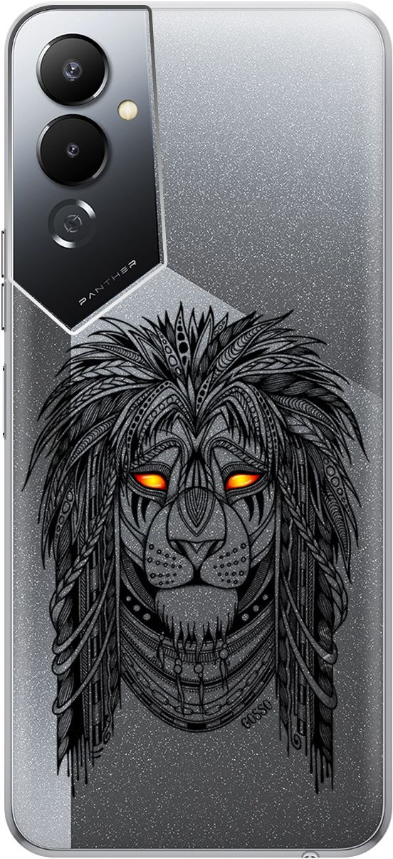 

Силиконовый чехол на Tecno Pova 4 с 3D принтом "Grand Leo" прозрачный, Прозрачный;красный, 158051