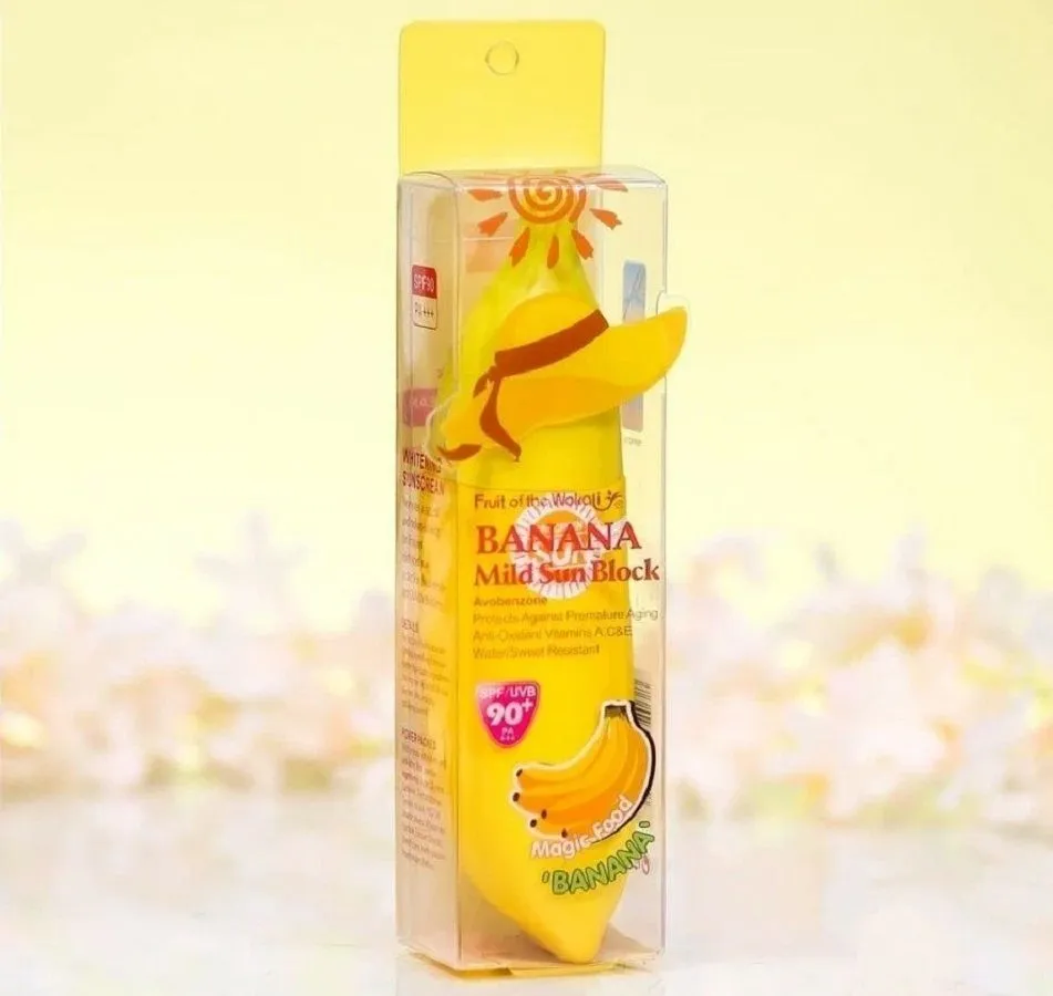 

Солнцезащитный крем Fruit of the Wokali Magic Food Banana Mild Sun Block SPF90+ 51мл, SPF90+