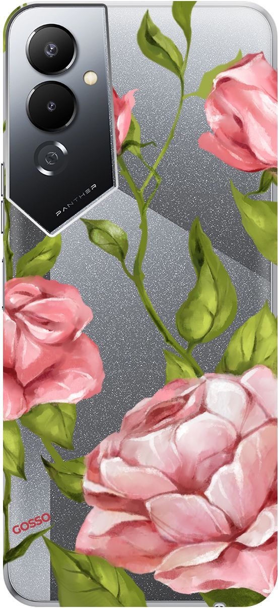 

Силиконовый чехол на Tecno Pova 4 с 3D принтом "Amazing Roses" прозрачный, Прозрачный;белый, 158051