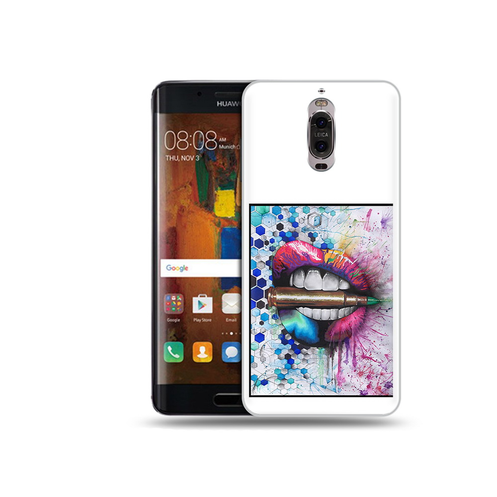 

Чехол MyPads Tocco для Huawei Mate 9 Pro разноцветные губы с пулей (PT50613.55.571), Прозрачный, Tocco