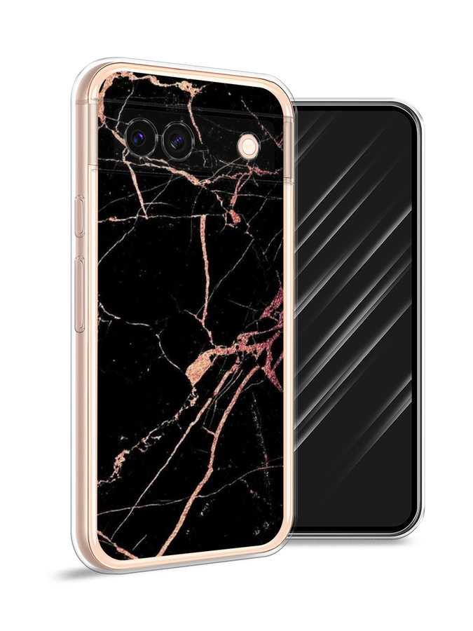 

Чехол Awog на Google Pixel 8A "Мрамор розовое золото", Черный;розовый, 271750-1