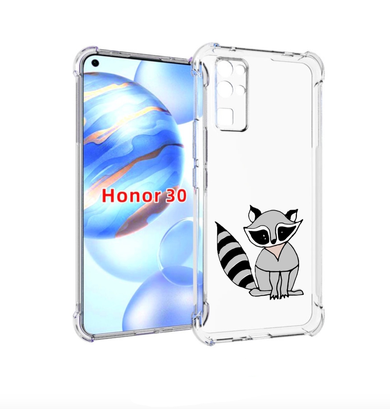 

Чехол бампер MyPads Енотик для Honor 30 (BMH-AN10) противоударный, Прозрачный, Tocco