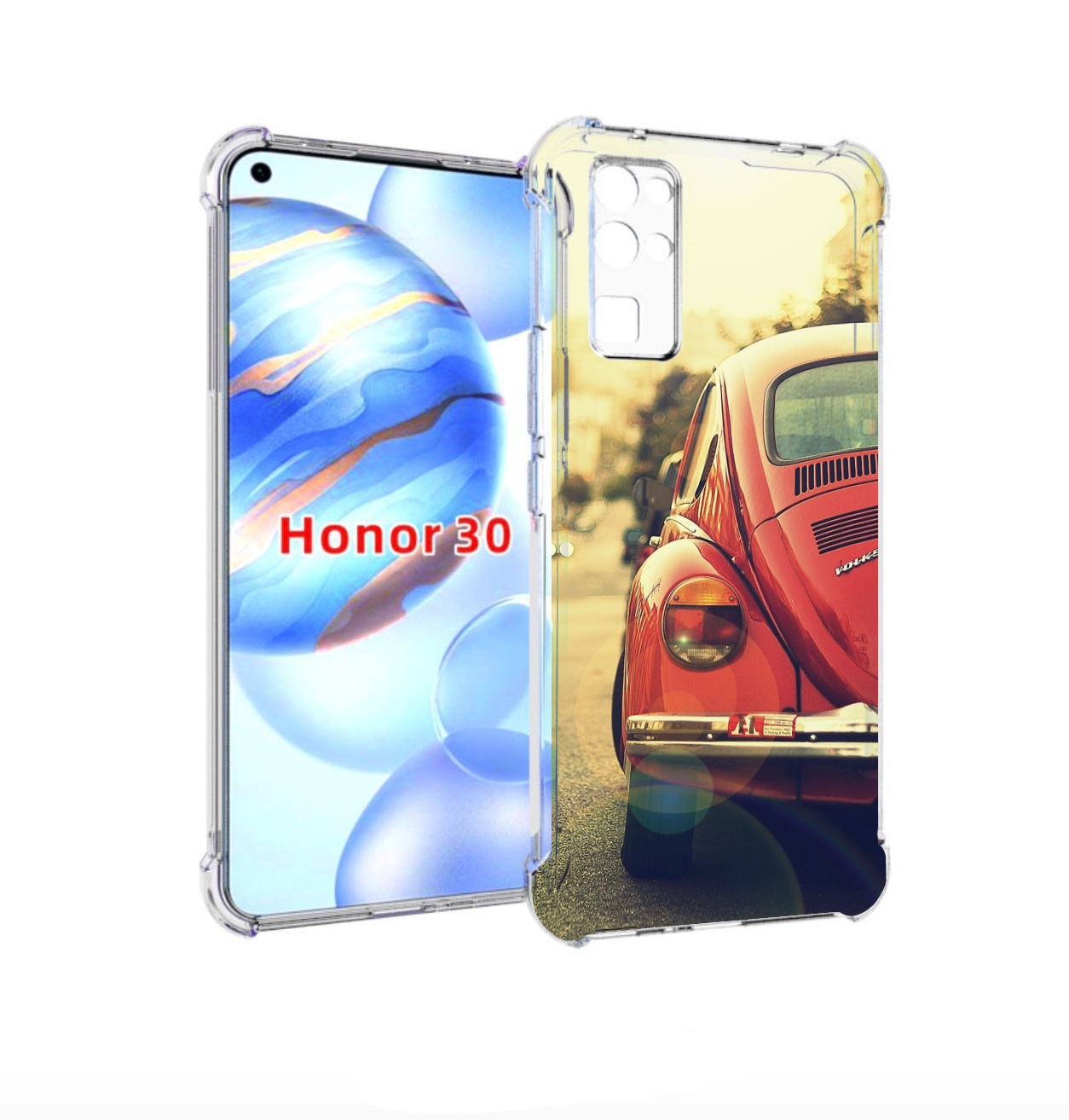 Чехол бампер MyPads Жук для Honor 30 (BMH-AN10) противоударный