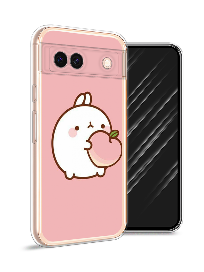 

Чехол Awog на Google Pixel 8A "Кролик с персиком", Розовый;бежевый, 271750-1