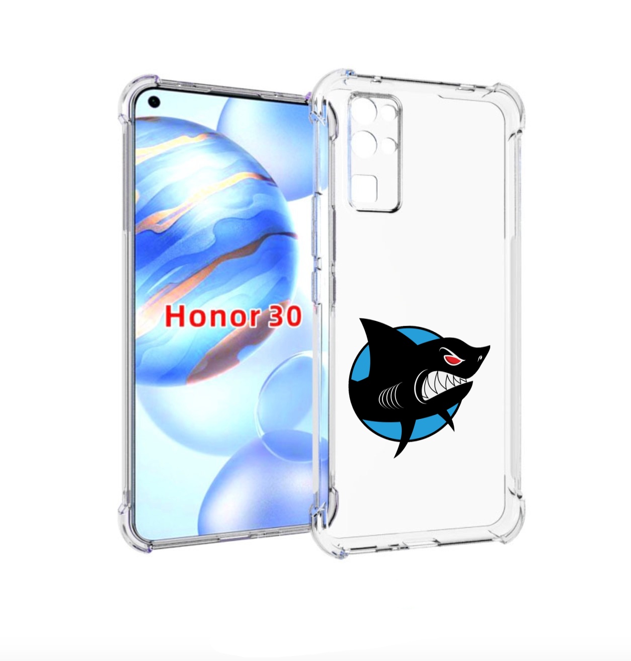 

Чехол бампер MyPads Злая-акула для Honor 30 (BMH-AN10) противоуд, Прозрачный, Tocco