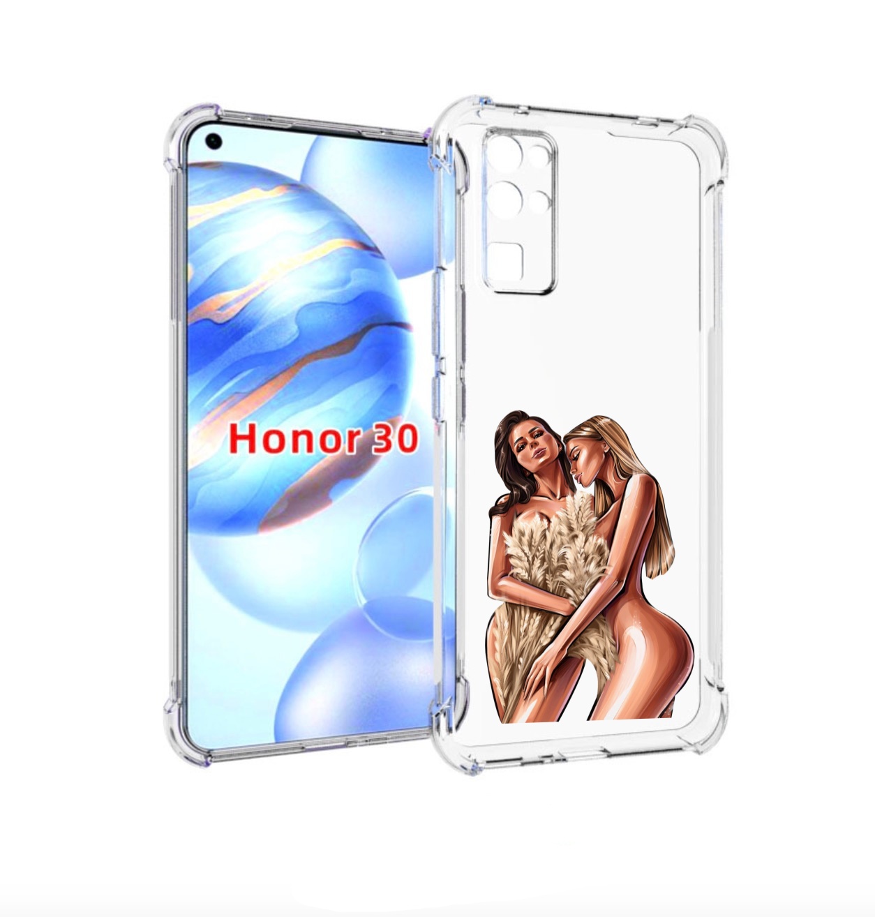 

Чехол бампер MyPads Иллюстрированные-девушки женский для Honor 3, Прозрачный, Tocco