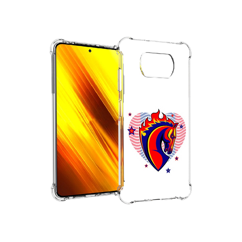 

Чехол MyPads Tocco для Xiaomi Poco X3 ФК ЦСЛ Лошадь (PT154881.262.180), Прозрачный, Tocco