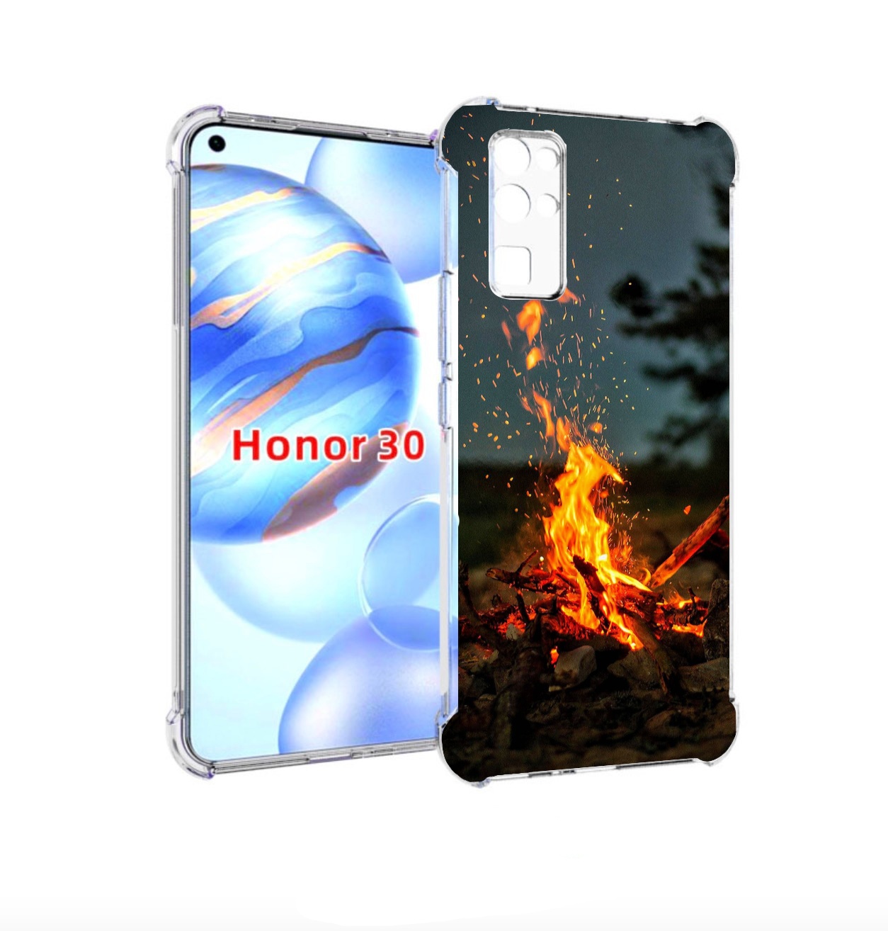 

Чехол бампер MyPads Костер-ночное-небо для Honor 30 (BMH-AN10) п, Прозрачный, Tocco