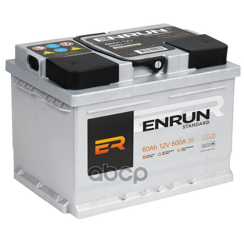 Аккумулятор Enrun Standard 60 А/Ч Прямая L+ L2 242х175х190 En600 А ENRUN арт. ES601