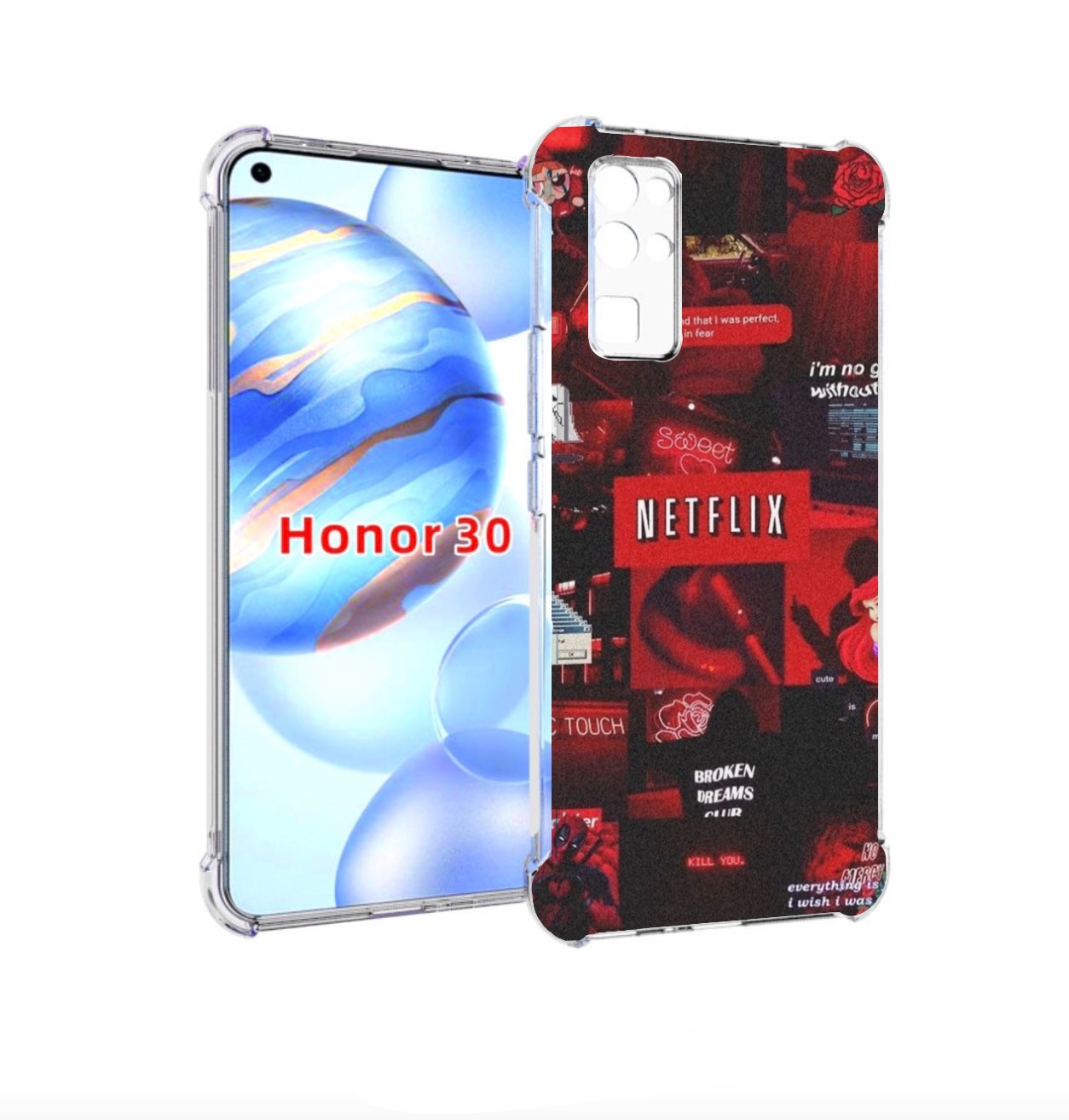 

Чехол бампер MyPads Красные-проекты для Honor 30 (BMH-AN10) прот, Прозрачный, Tocco