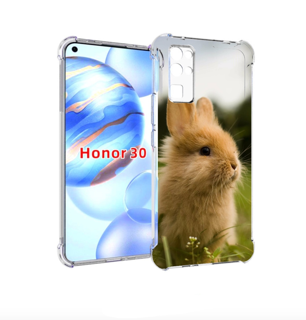 Чехол бампер MyPads Кролик для Honor 30 (BMH-AN10) противоударный