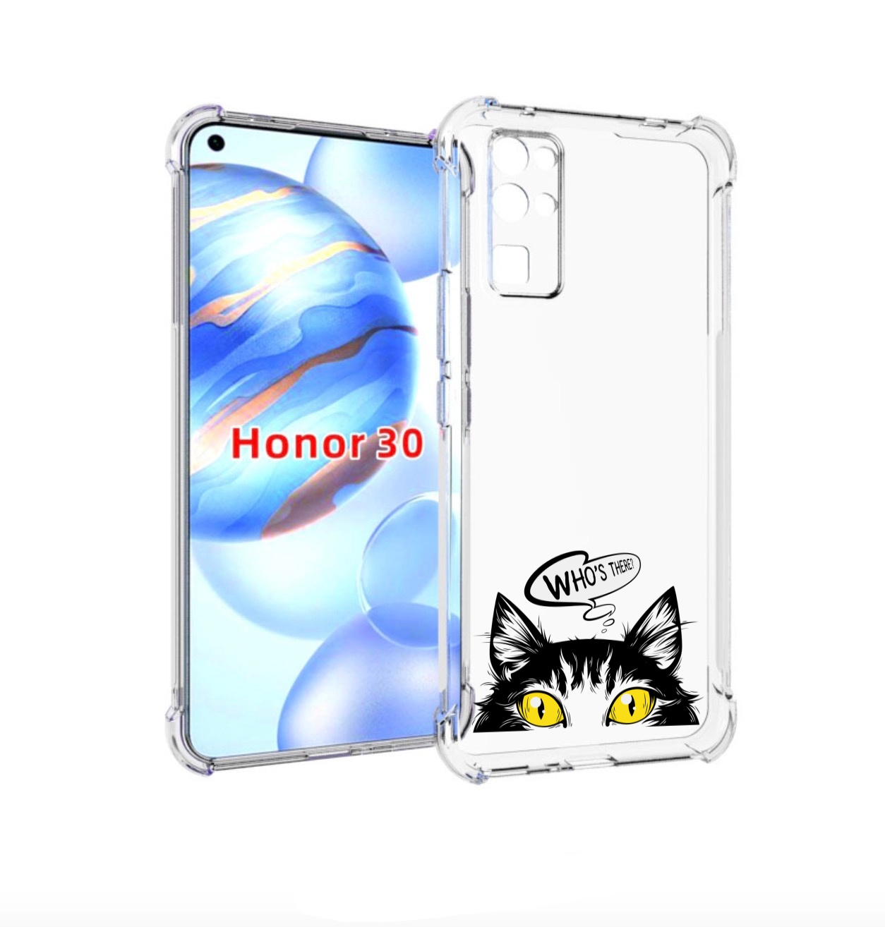 

Чехол бампер MyPads Кто-тут-есть для Honor 30 (BMH-AN10) противо, Прозрачный, Tocco
