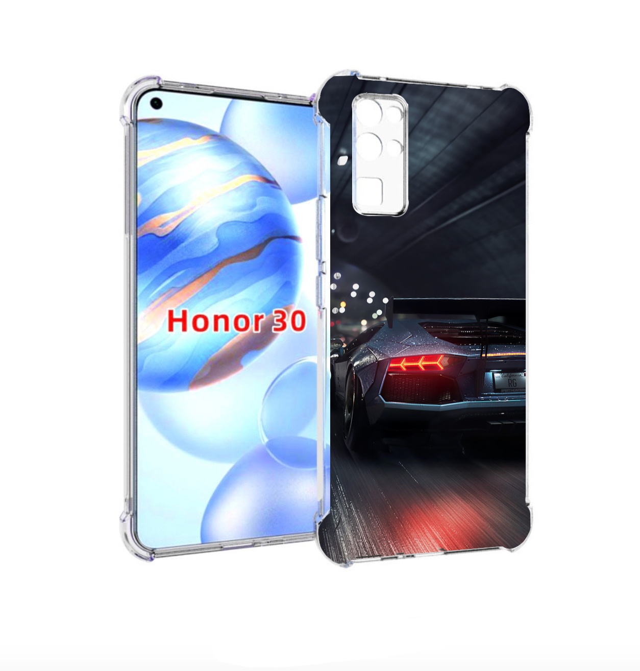 

Чехол бампер MyPads Ламба мужской для Honor 30 (BMH-AN10) против, Прозрачный, Tocco