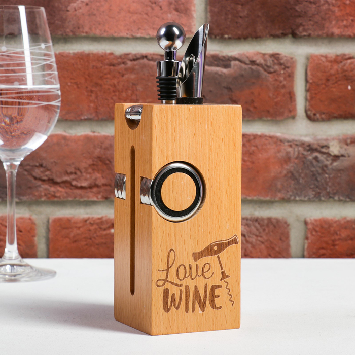 

Набор для вина дерево "Love wine", 23 х 7 см
