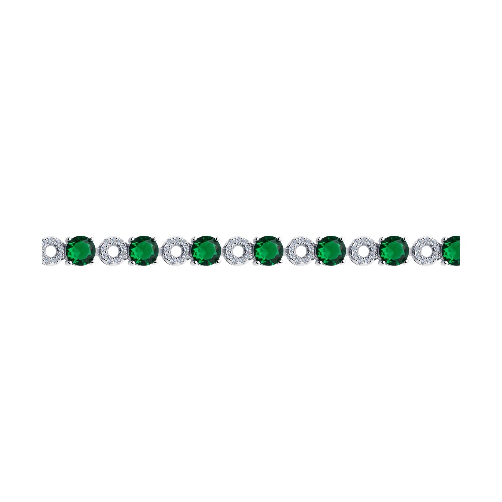 

Браслет из серебра р. 17 SOKOLOV 94051059-91, фианит, 94051059-91