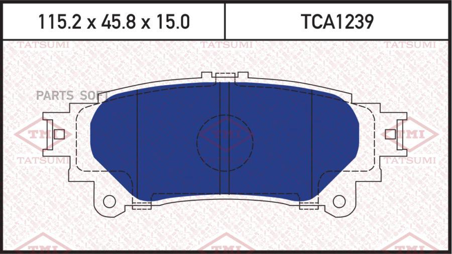 

Тормозные колодки Tatsumi дисковые для Lexus GS, IS, RX 2008- tca1239