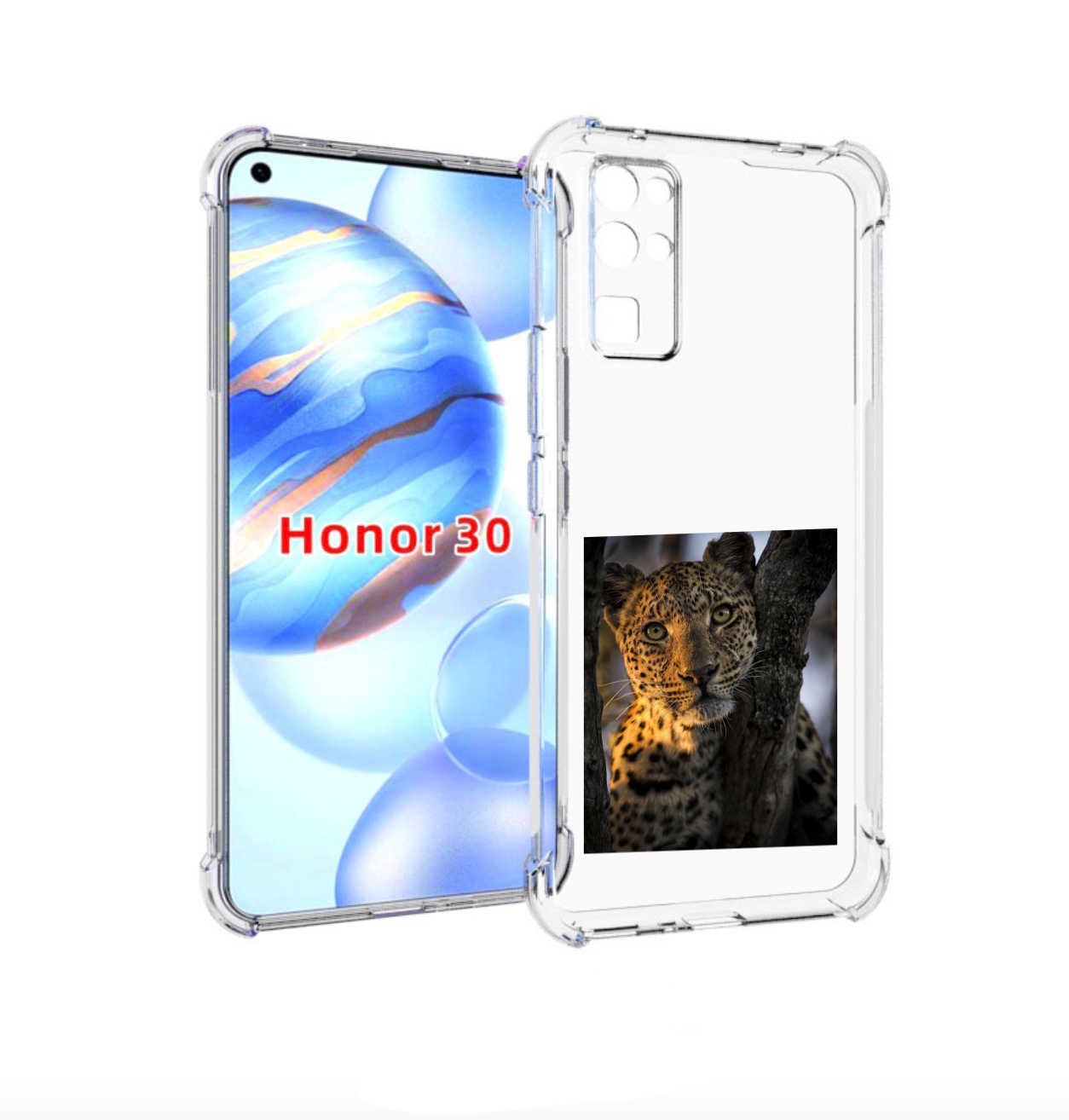 

Чехол бампер MyPads Леопард для Honor 30 (BMH-AN10) противоударный, Прозрачный, Tocco