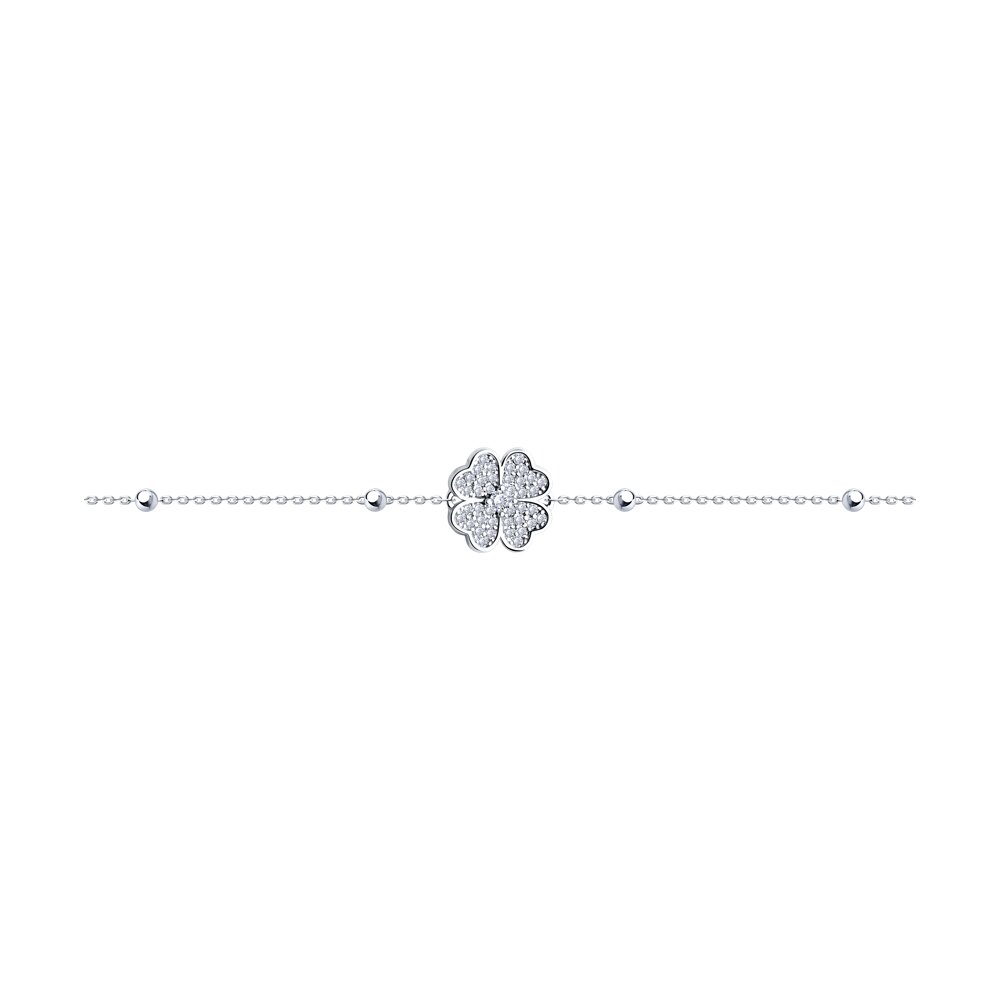 

Браслет из серебра р. 16 SOKOLOV 94051065-91, фианит, 94051065-91