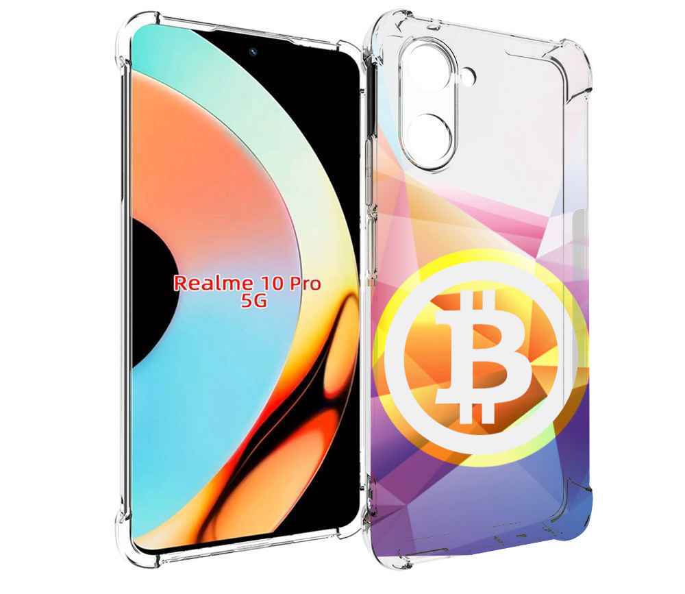 

Чехол бампер MyPads Биткоин для Realme 10 Pro противоударный, Прозрачный, Tocco