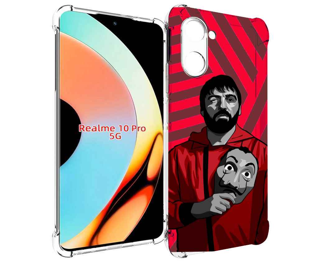 

Чехол бампер MyPads Богата-Бумажный-дом для Realme 10 Pro против..., Прозрачный, Tocco