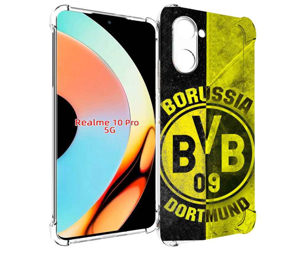 

Чехол бампер MyPads Боруссия мужской для Realme 10 Pro противоуд..., Прозрачный, Tocco