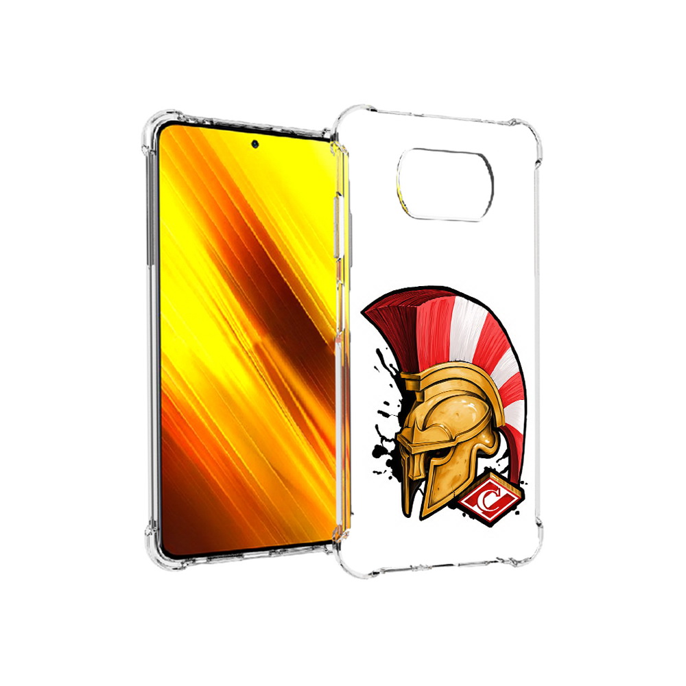 

Чехол MyPads Tocco для Xiaomi Poco X3 ФК спартак шлем (PT154881.262.185), Прозрачный, Tocco