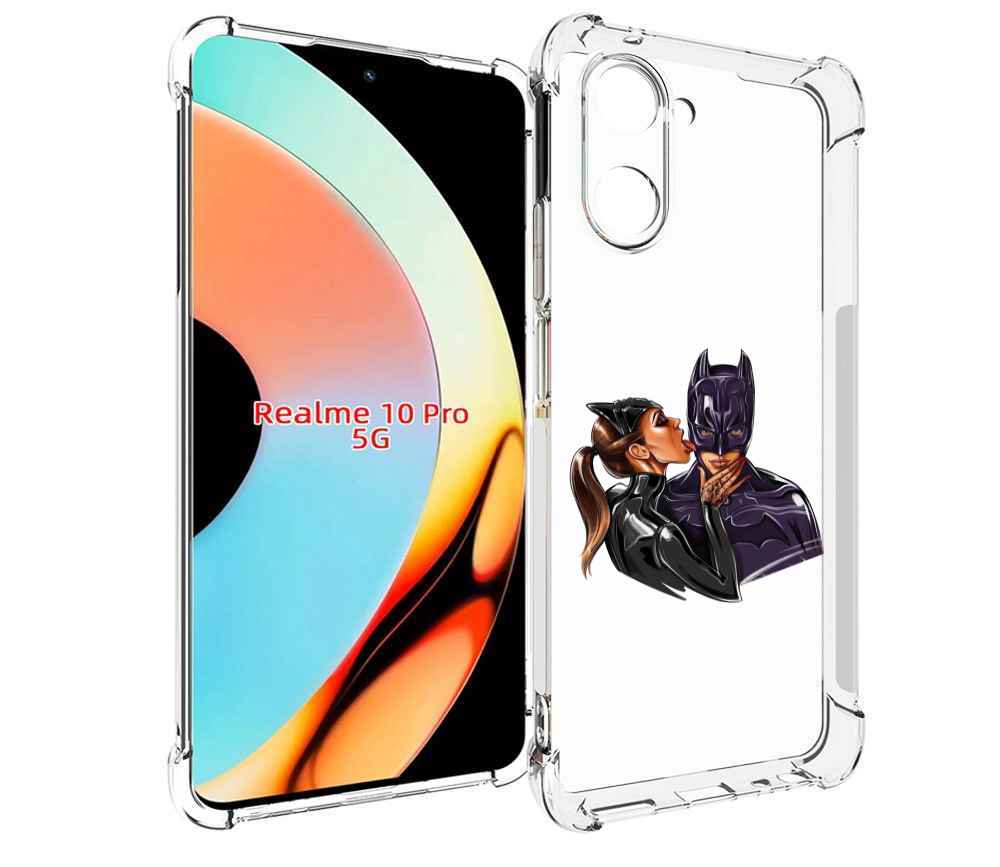 

Чехол бампер MyPads Бэтман для Realme 10 Pro противоударный, Прозрачный, Tocco