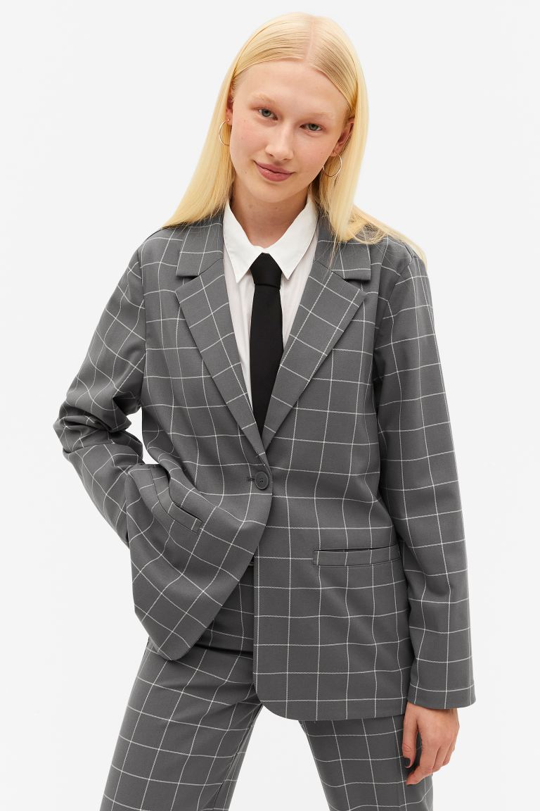 

Блейзер женский Monki 1088255016 серый 2XS (доставка из-за рубежа), 1088255016