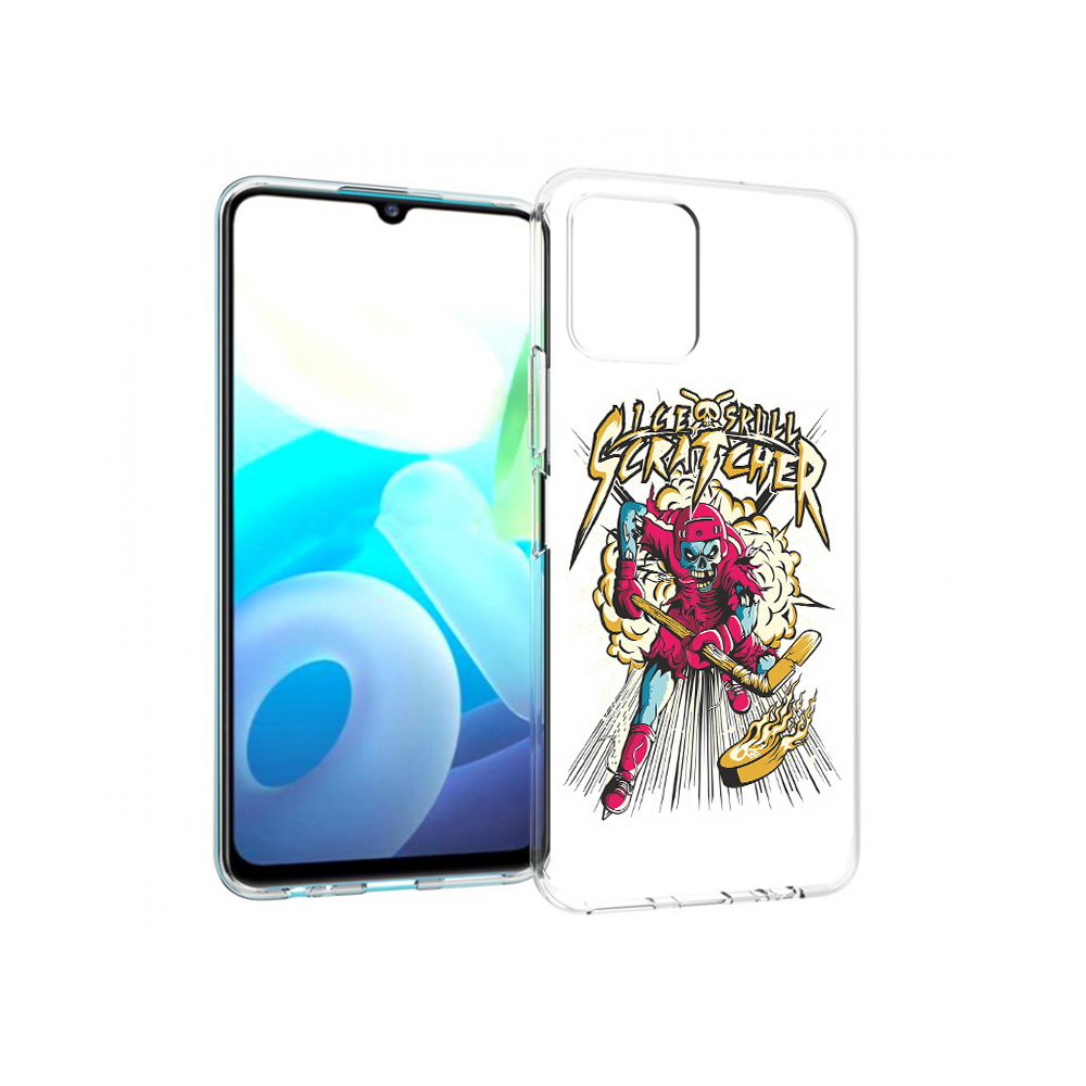 

Чехол MyPads Tocco для Vivo Y15s нарисованный скелет хоккеист (PT224456.390.514), Прозрачный, Tocco