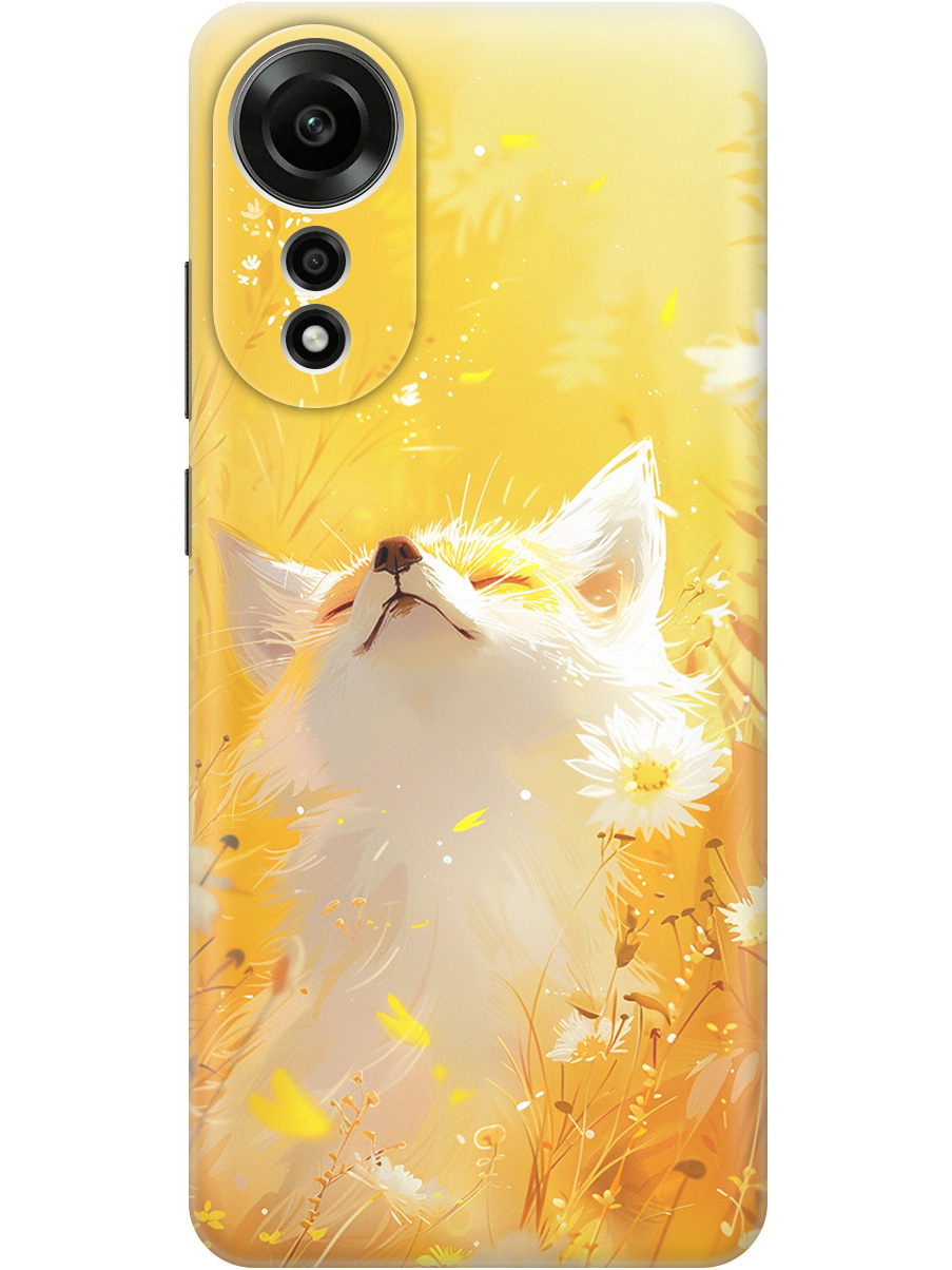 

Силиконовый чехол на Oppo A78 4G с принтом "Лиса в цветах", Прозрачный;белый;желтый;оранжевый, 782629411