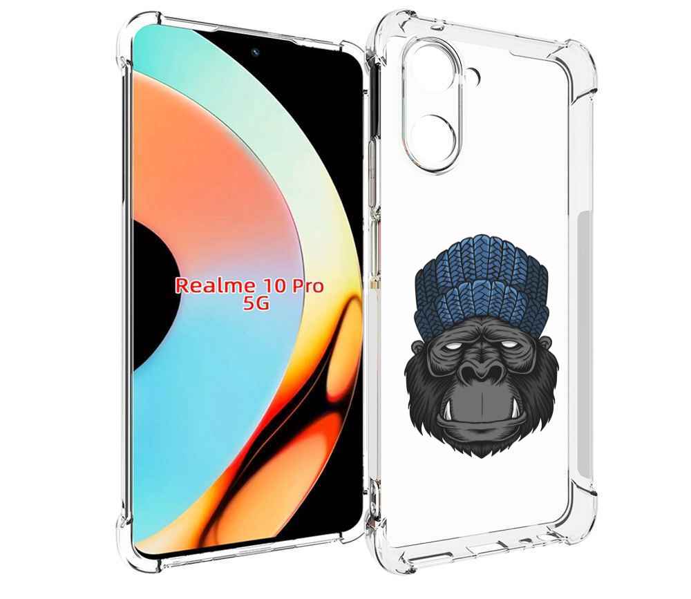 

Чехол бампер MyPads Горила для Realme 10 Pro противоударный, Прозрачный, Tocco
