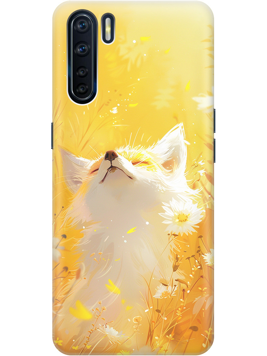 

Силиконовый чехол на Oppo A91/Reno3 с принтом "Лиса в цветах", Прозрачный;белый;желтый;оранжевый, 726148811