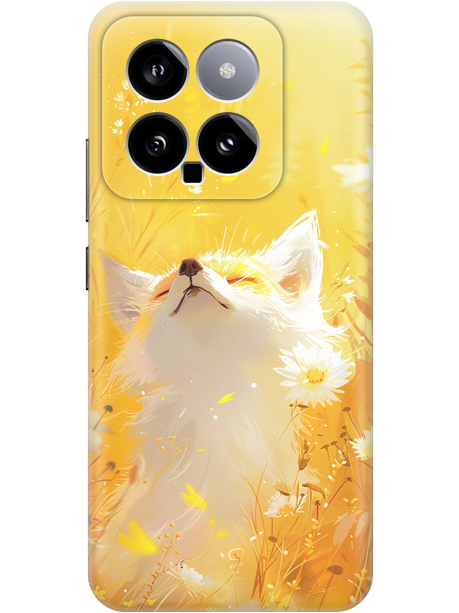 

Силиконовый чехол на Xiaomi 14 с принтом "Лиса в цветах", Прозрачный;белый;желтый;оранжевый, 777769911