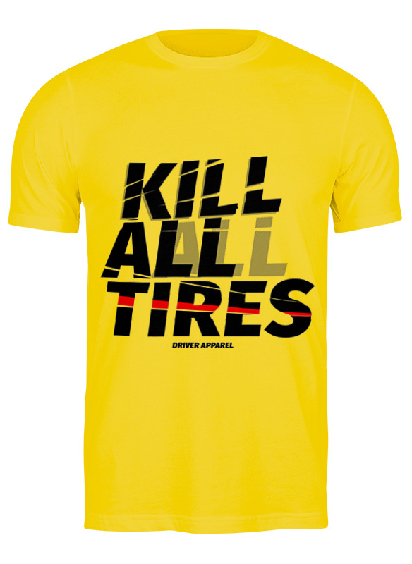 

Футболка мужская Printio Kill all tires - drift car 2207688 желтая L, Желтый, Kill all tires - drift car 2207688