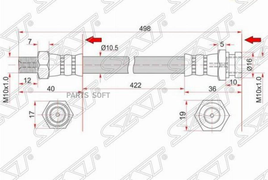 

Шланг Тормозной Задний (Таиланд) Nissan Datsun (На Мост) 4Wd 85-92 SAT ST4621101A60