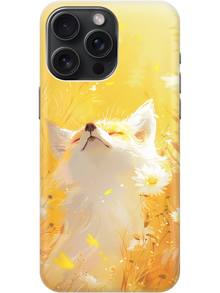 

Силиконовый чехол на Apple iPhone 15 Pro Max с принтом "Лиса в цветах", Прозрачный;белый;желтый;оранжевый, 775148111
