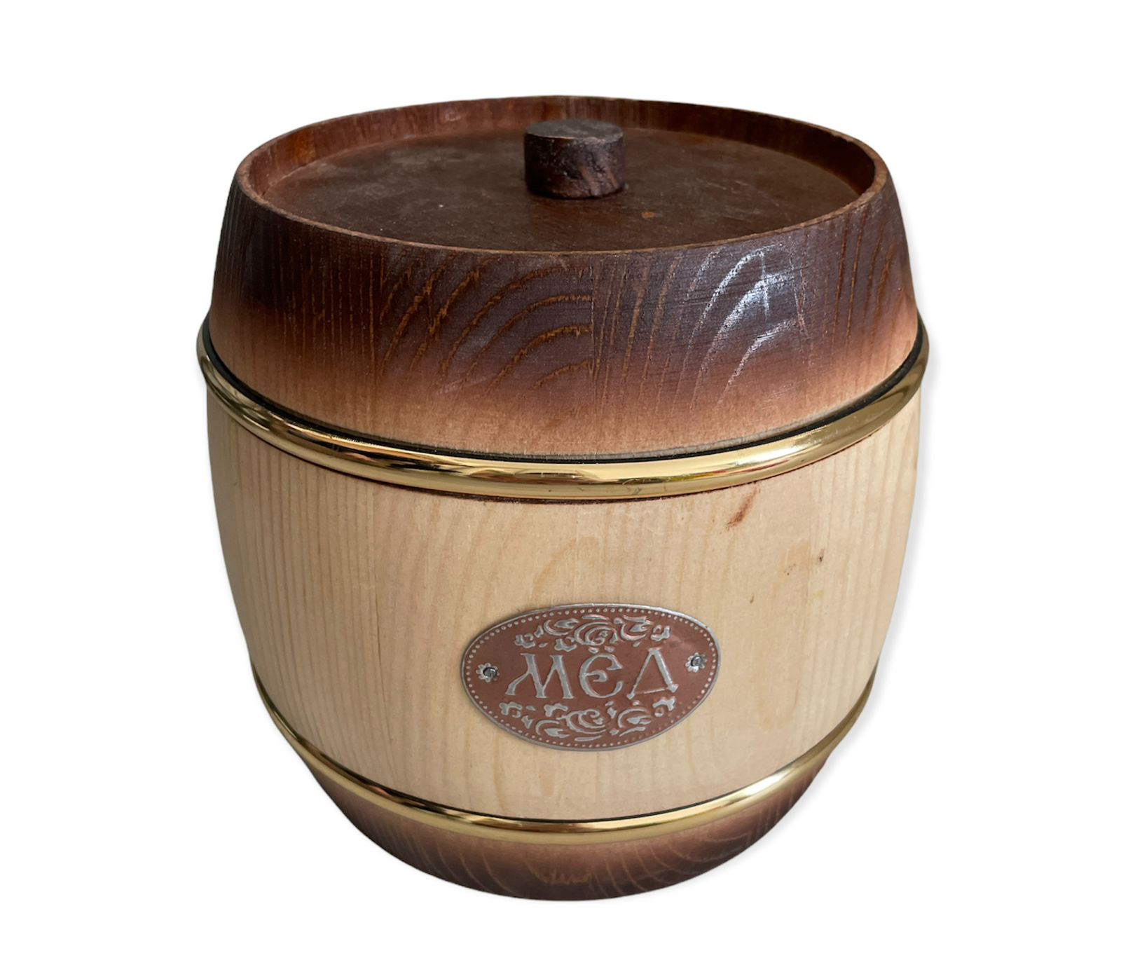 

Натуральный Мёд Гречишный в Деревянном бочонке подарок 3 кг / 3000 гр (сбор 2023)