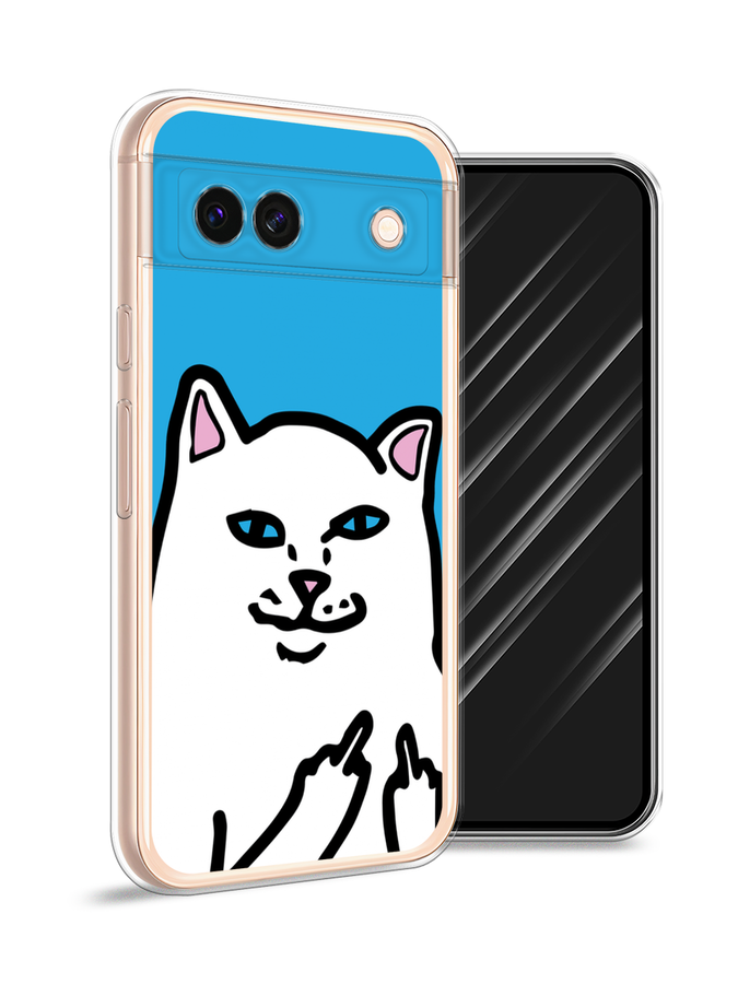 

Чехол Awog на Google Pixel 8A "Кот жесть", Белый;голубой;черный, 271750-1